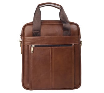 Мужская кожаная сумка Buffalo Bags светло-коричневая M8577C