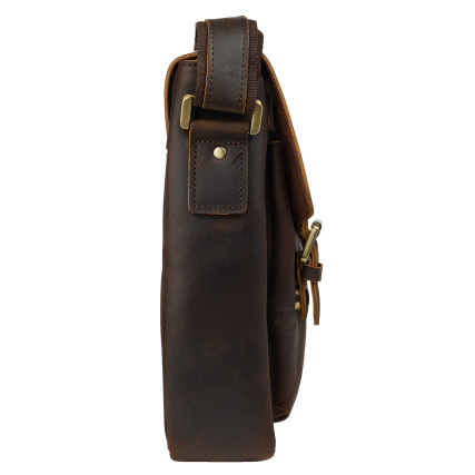 Мужская кожаная сумка Buffalo Bags темно-коричневая M6228R – Фото 3