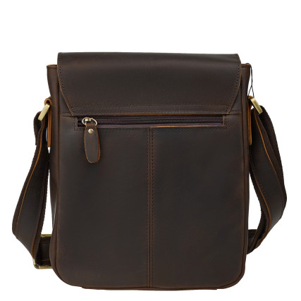 Мужская кожаная сумка Buffalo Bags темно-коричневая M6228R – Фото 4