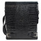 Мужская кожаная сумка DESISAN черная 1327-11 кроко