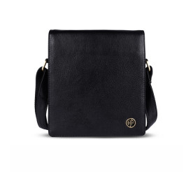 Мужская кожаная сумка Hammonds Flycatcher черная SB1159 BLCK