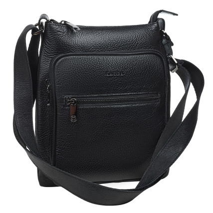 Мужская кожаная сумка Karya черная 0594-45 – Фото 2