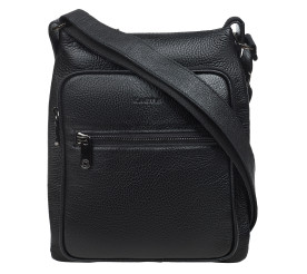 Мужская кожаная сумка Karya черная 0594-45