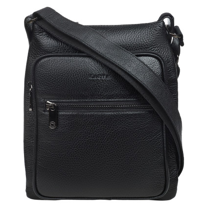 Мужская кожаная сумка Karya черная 0594-45 – Фото 1