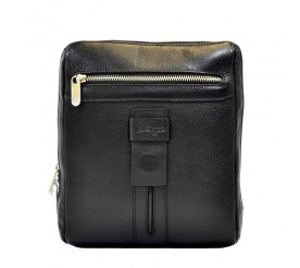 Мужская кожаная сумка Karya черная 0678-45