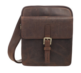 Мужская кожаная сумка Karya коричневая 0523-31