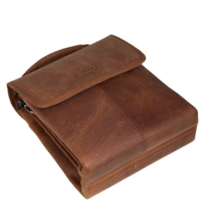 Мужская кожаная сумка Karya светло-коричневая 0268-32