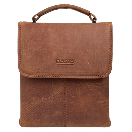 Мужская кожаная сумка Karya светло-коричневая 0268-32