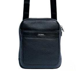 Мужская кожаная сумка TONY PEROTTI черная Newcontatto 9984 nero