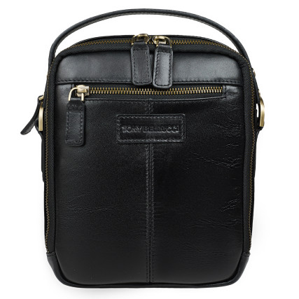 Мужская кожаная сумка Tony Bellucci черная 5153-101 – Фото 1