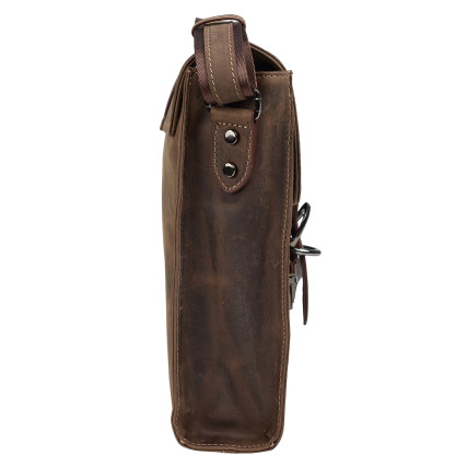 Мужская кожаная сумка Tony Bellucci коричневая 5080-06 – Фото 4