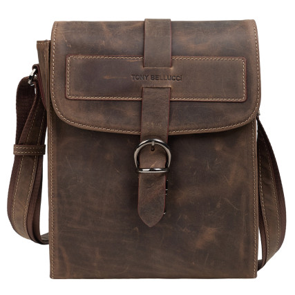 Мужская кожаная сумка Tony Bellucci коричневая 5080-06 – Фото 1