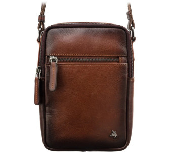 Мужская кожаная сумка Visconti AT43 Gianni коричневая AT43 B/TAN