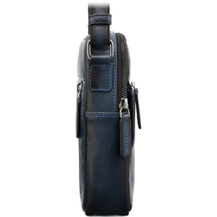 Мужская кожаная сумка Visconti AT43 Gianni синяя AT43 B/BLUE – Фото 3