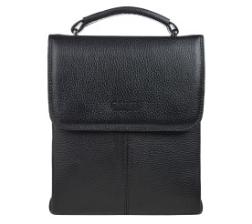Мужская кожаная сумка через плечо Karya черная 0269-45
