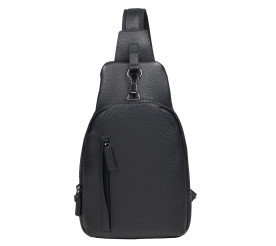 Мужская кожаная сумка-слинг Katana черная k69516-1