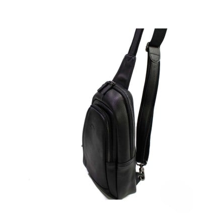 Мужская кожаная сумка-слинг Katana черный k69517-1 – Фото 3