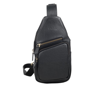 Мужская сумка-слинг через плечо Karya черная 0537-45
