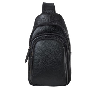 Мужской кожаный рюкзак через плечо Buffalo Bags черный M4036A