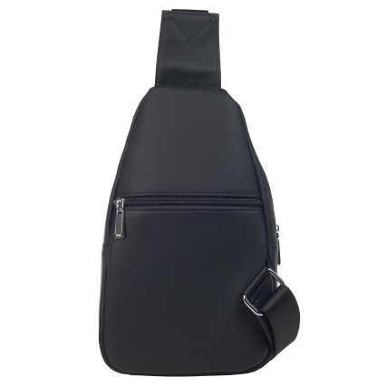 Мужской кожаный рюкзак через плечо Buffalo Bags черный M9007A – Фото 3