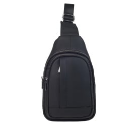 Мужской кожаный рюкзак через плечо Buffalo Bags черный M9007A