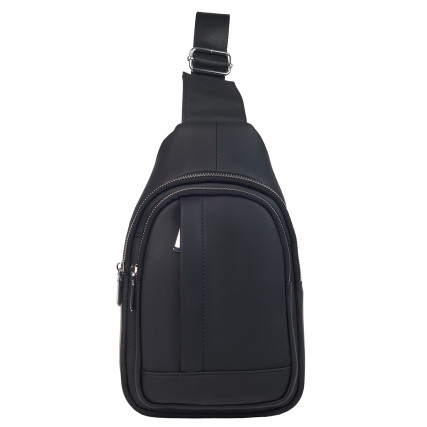Мужской кожаный рюкзак через плечо Buffalo Bags черный M9007A – Фото 1