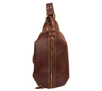 Мужской кожаный рюкзак через плечо Buffalo Bags коричневый M9217R