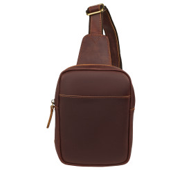 Мужской кожаный рюкзак через плечо Buffalo Bags коричневый M9254C