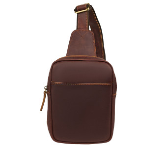 Мужской кожаный рюкзак через плечо Buffalo Bags коричневый M9254C Мужской кожаный рюкзак через плечо Buffalo Bags коричневый M9254C