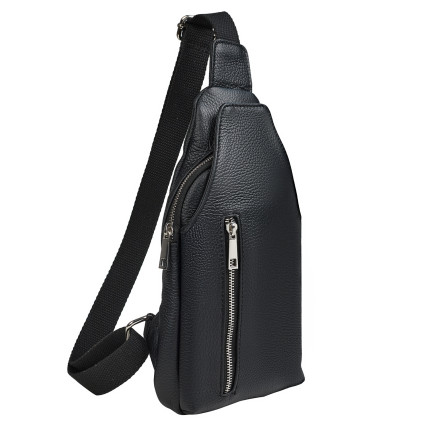 Мужской кожаный рюкзак через плечо Virginia Conti черный VCm02091black