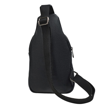 Мужской кожаный рюкзак через плечо Virginia Conti черный VCm02091black