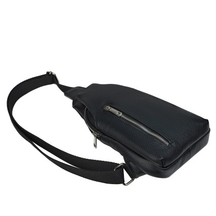 Мужской кожаный рюкзак через плечо Virginia Conti черный VCm02091black