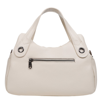 Кожаная женская сумка Desisan бежевая 850-281 – Фото 3