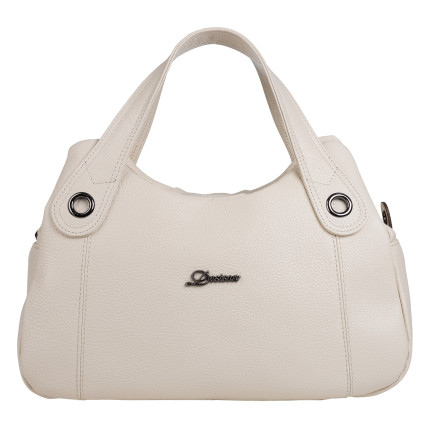 Кожаная женская сумка Desisan бежевая 850-281 – Фото 1