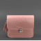 Кожаная женская розовая бохо-сумка Лилу Blanknote 