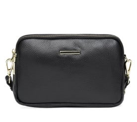 Кожаная женская сумка Borsa Leather черная K11906-black