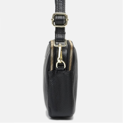Кожаная женская сумка Borsa Leather черная K11906-black – Фото 4