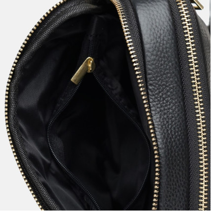 Кожаная женская сумка Borsa Leather черная K11906-black – Фото 5