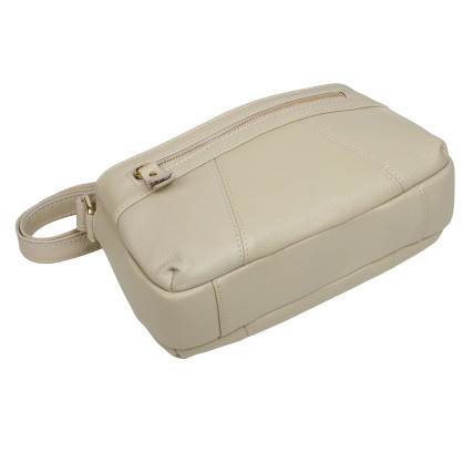 Кожаная женская сумка Mike Browen бежевая MB7763beige – Фото 6