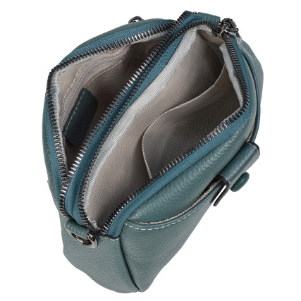 Кожаная женская сумка Mike Browen бирюзовый MB44491teal – Фото 6