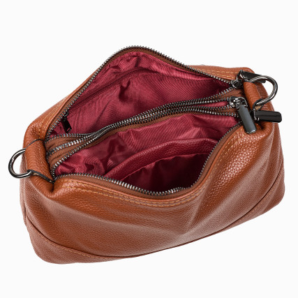 Кожаная женская сумка Mike Browen рыжая MB9072orange – Фото 6