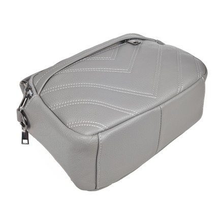 Кожаная женская сумка Mike Browen серая MB615grey – Фото 4