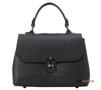 Кожаная черная женская сумка Virginia Conti (Италия)