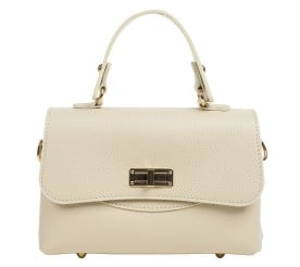 Кожаная женская сумка Virginia Conti бежевая VC04301beige