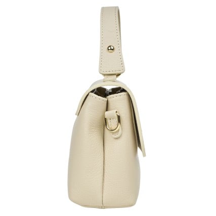 Кожаная женская сумка Virginia Conti бежевая VC04301beige – Фото 4