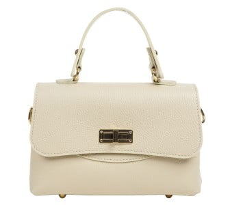 Кожаная женская сумка Virginia Conti бежевая VC04301beige