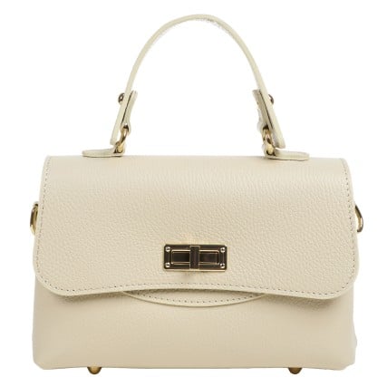 Кожаная женская сумка Virginia Conti бежевая VC04301beige Кожаная женская сумка Virginia Conti бежевая VC04301beige