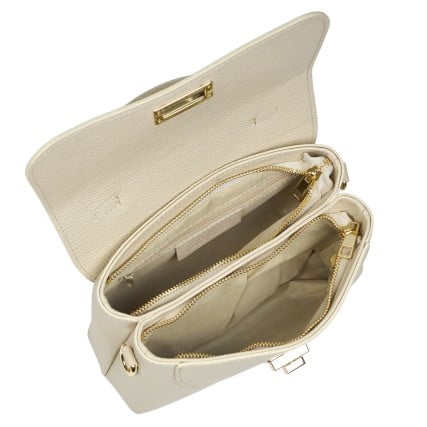 Кожаная женская сумка Virginia Conti бежевая VC04301beige – Фото 6