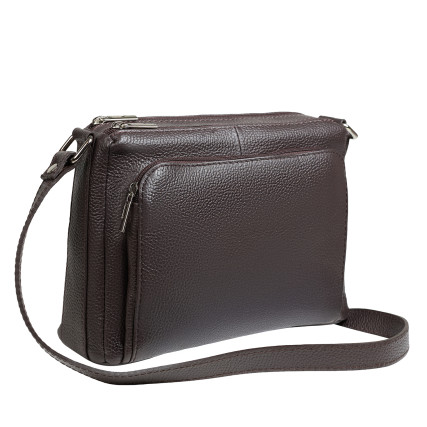 Кожаная женская сумка Virginia Conti шоколадная VC03323choco – Фото 2