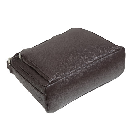 Кожаная женская сумка Virginia Conti шоколадная VC03323choco – Фото 5